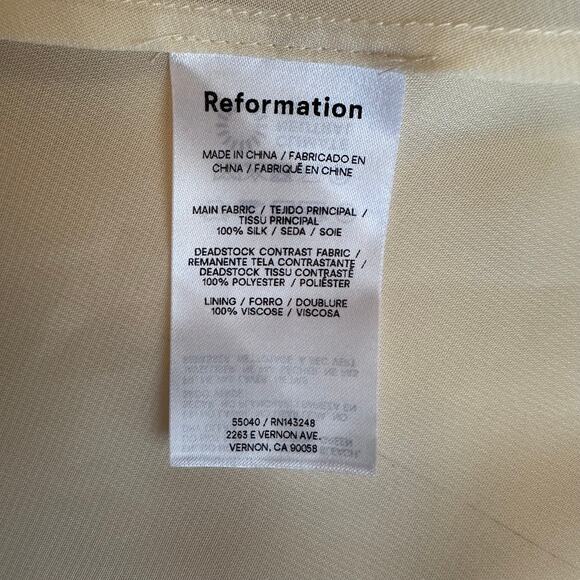 Reformation Zaire Dress Ivory - Picture 13 of 16